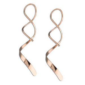 Rose Gold Filled Bold Spiral Earrings by Mark Steel